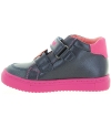 Designer ankle boots for girl in blue leather 