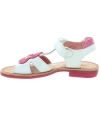 White leather girls designer sandals