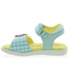 Blue leather designer sandals from Spain 