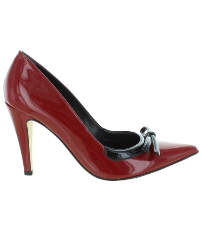 Red leather women heels from Europe