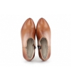 European brown leather boots with comfort 