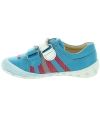 Blue leather sneakers for everyday for girls
