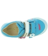 Blue leather sneakers for everyday for girls