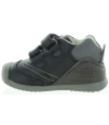 High top sneakers for boys in black leather 