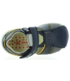 Navy leather closed toe boys arched sandals