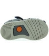 Blue closed toe sandals for a boy wiith ankle support 