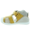 Kids orthotic sandals made with yellow leather Kids orthotic sandals made with yellow leather