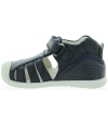 Dress sandals for boys in navy leather 