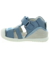 Blue closed toed baby boys sandals with support 