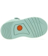 Designer mint color leather Spanish sandals for girls 