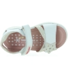 Leather sandals for girl in white leather 