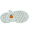 Silver leather closed toe sandals for girls