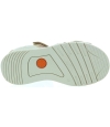 Beige leather sandals with polka dot trim 