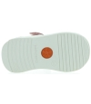 White leather baby sandals with arches