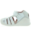 Sandals that stay on baby's feet made with leather