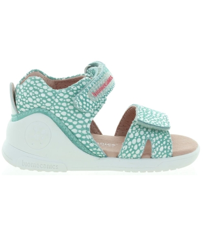 Designer green baby sandals made in Europe 