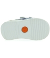 Blue leather sneakers for a baby boy with ankle support 
