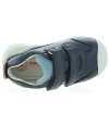 Navy leather sneakers for a toddler with support 