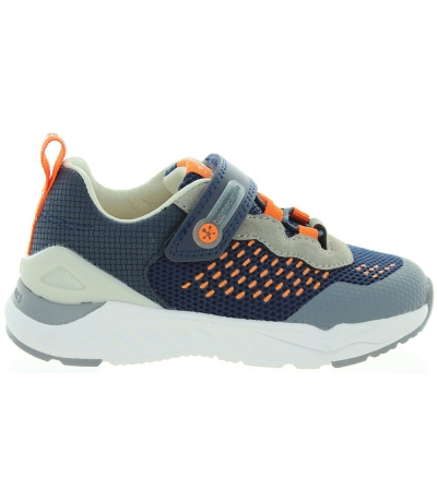 Navy sneakers for a boy with good ankle support 