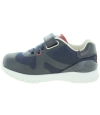 European navy leather sneakers for boys