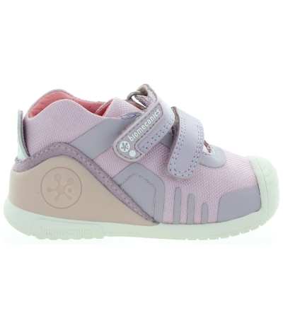 Purple leather sneakers for girls