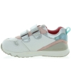 Flexible soled sneakers for child in silver leather