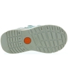 Flexible soled sneakers for child in silver leather