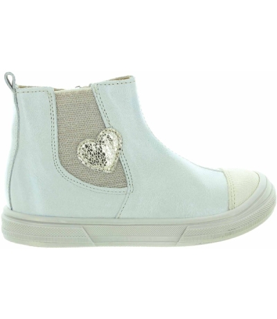 Beige leather boots for girls from France 