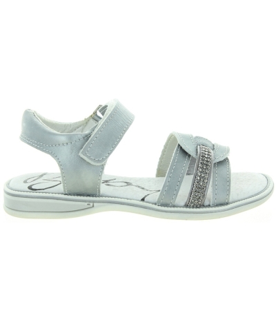 Silver leather girls sandals from France Silver leather girls sandals from France