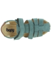 Boys green leather closed toe supportive sandals 