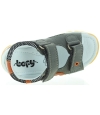 Comfort leather sandals for boys in gray leather Comfort leather sandals for boys in gray leather