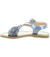 Designer girls leather sandals in blue leather