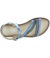 Designer girls leather sandals in blue leather