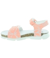 French made leather orange girls sandals 