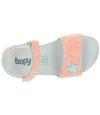French made leather orange girls sandals 