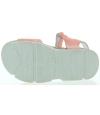 French made leather orange girls sandals 