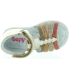 Gold leather baby sandals with open toe Gold leather baby sandals with open toe