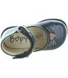 Baby gray leather hard sole shoes for baby girl