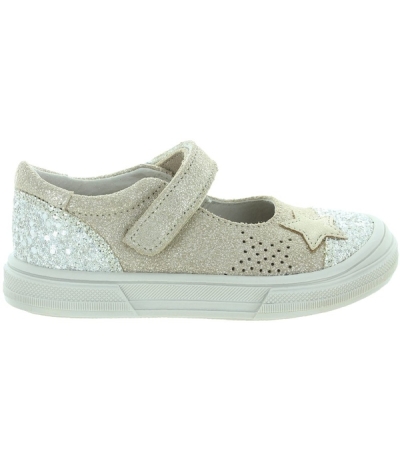 Gold leather ortho shoes for girls 