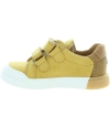 Child handsome sneakers in yellow leather 