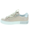 Girls pink high instep sneakers with arches