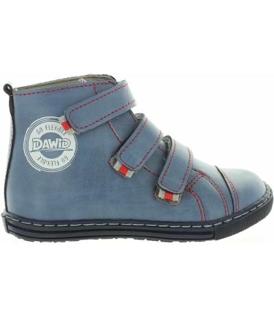 Good leather blue high top child boots Good leather blue high top child boots