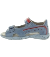 Collapsed ankles boys blue leather sandals 
