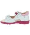 Girls white orthopedic sandals with closed heel
