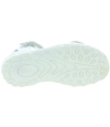 White leather closed toe girls sandals weak ankles 