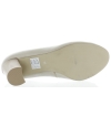 Comfortable quality heels out of beige smooth leather