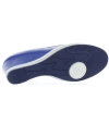 Adult wedge European shoes in blue leather 
