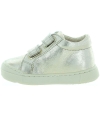 Silver sneakers for girls with flexible soles