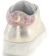 Gold leather ankle sneakers with support 