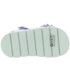 Wide purple metallic leather girls European sandals